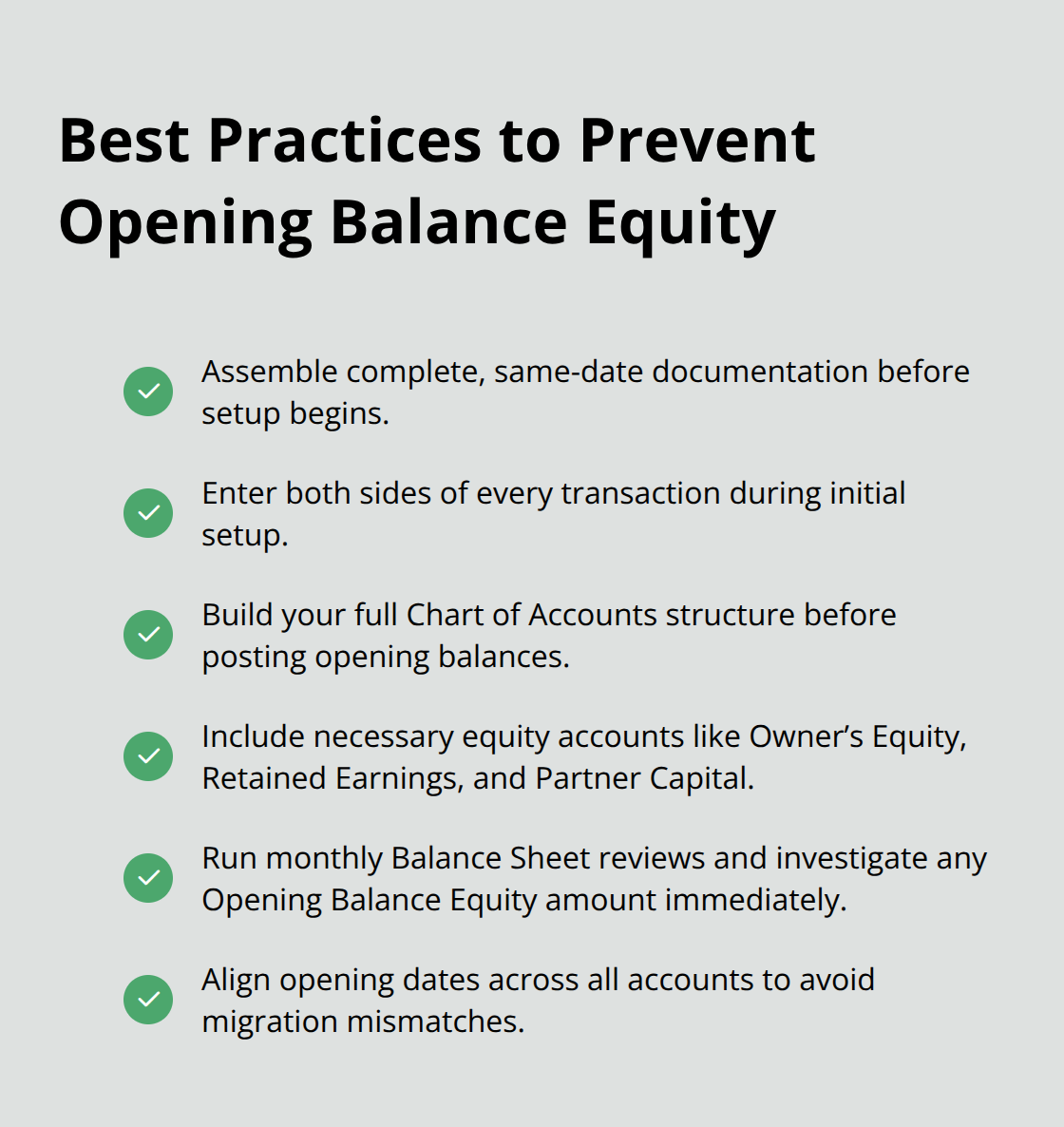 Checklist of best practices to avoid Opening Balance Equity issues in QuickBooks Online - opening balance equity quickbooks online